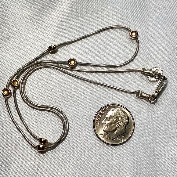 UQ# Sterling 925 Silver Chain w/ Vermeil accent Beads - Picture 7 of 10